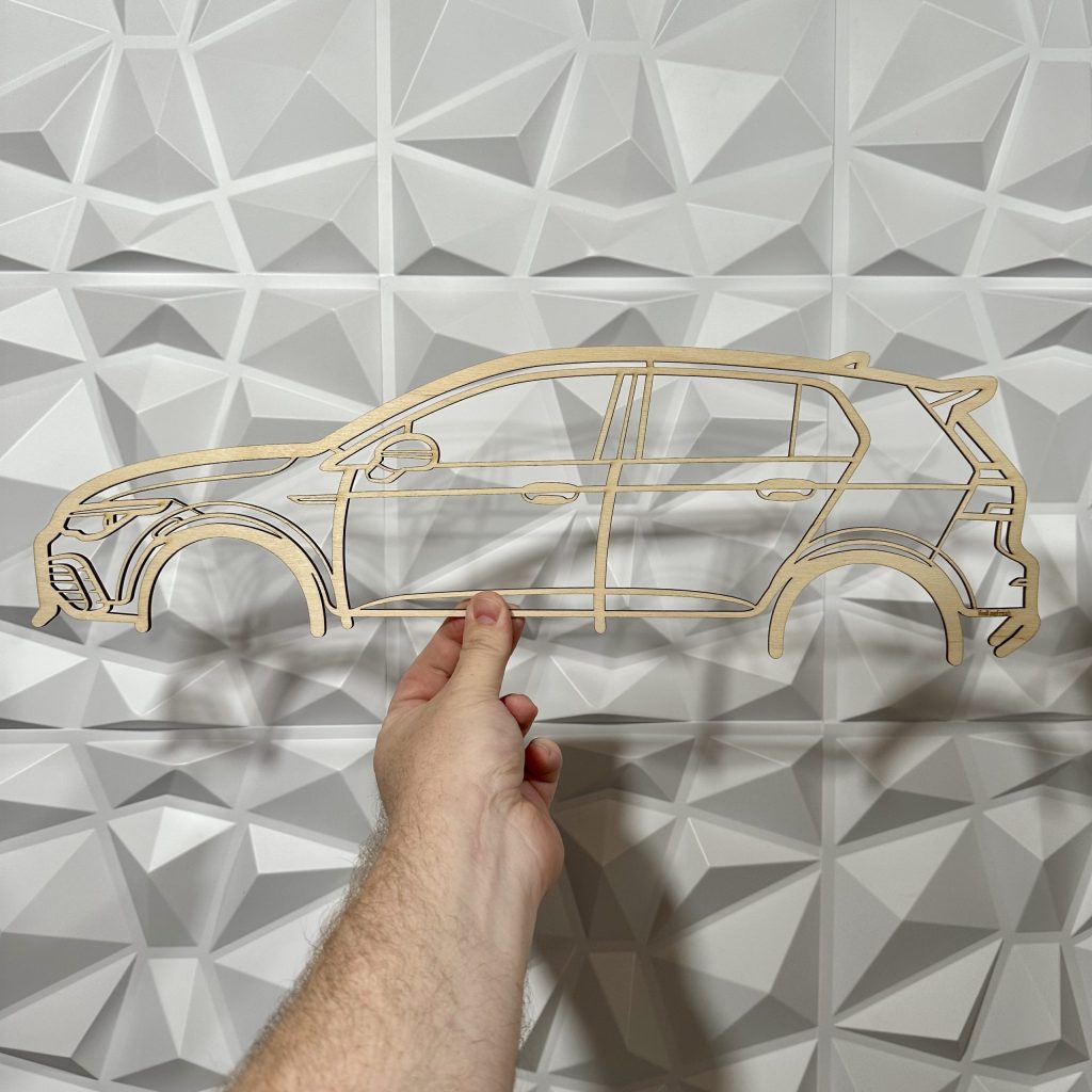 Golf MK8 Generation 8 Silhouette Line Wall Art – Sticker Boost