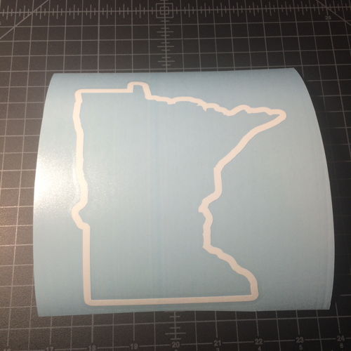 MN – Minnesota Outline State Sticker – Sticker Boost