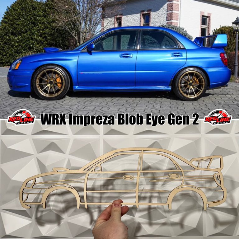 WRX Impreza Blob Eye Generation 2 Silhouette Line Wall Art – Sticker Boost