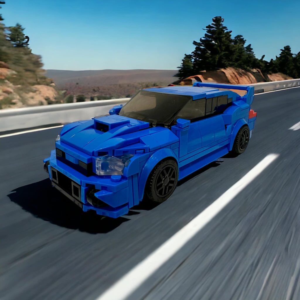 Fresh Blocks Cars Subaru WRX STI Blue (Video Inside) Sticker Boost