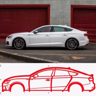 2024+ S5 Sportback Silhouette Line Wall Art